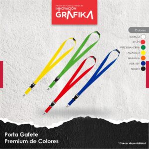 Porta Gafete Premium de Colores